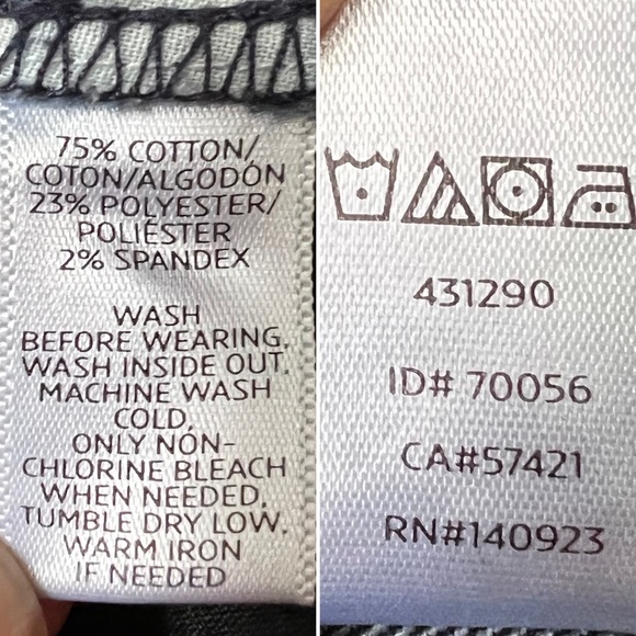 Ann Taylor LOFT basic navy cotton blend denim midi skirt pockets silver hardware - Picture 13 of 15